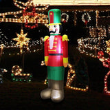 7 Ft Christmas Inflatable Nutcracker Soldier Blow Up With Build-In Led Lights, Cute Xmas Gift Box For Indoor, Outdoor, P