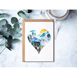 Love Mountain Valentine - Heartfelt Hiking Love - Adventure Card For Him & Her