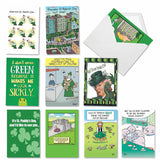 10 Assorted Box Set Funny St. Patrick'S Day Greeting Cards W/5 X 7 Inch Envelopes (10 Designs, 1 Each) Green Day Ac10365Spg-B1X10