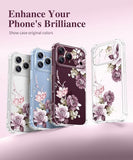 Floral Clear Slim Case for iPhone 18 Pro and iPhone 17 Pro Protective Women Phone Cover