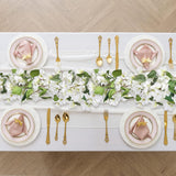 6.6Ft White Bougainvillea Garland 2Pcs Artificial Hanging Flowers Faux Bougainvillea Artificial Vine Flowers For Wedding Arch Centerpieces Table Runner Wall Decorations (White)