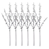 Artificial Plum Blossom Flowers,6 Pcs Faux Branches For Vase,Artificial Cherry Blossom Branches For Table Accessories Party Beach Theme Office Home Decor (White)…