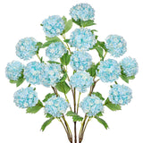 Light Blue Hydrangea Artificial Flowers 37.4”Tall Faux Hydrangea Flowers Spray With 6 Flower Heads, Silk Hydrangeas Flower With Stems 3Pcs, Fake Hydrangeas For Home Wedding Table Centerpieces Decor