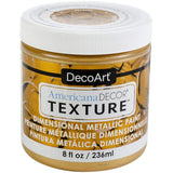Decoart Texture Metallics 8oz Gold