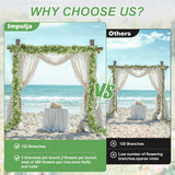 Artificial Flower,5.9 Ft-2 Pcs Real Touch Faux Hanging Baby Breath Garland,Fake Babys Breath Gypsophila For Wedding Arch Flowers, New Year Decor, Baby Shower, And Home Decor(White)