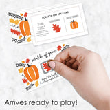 Big Dot of Happiness Fall Pumpkin Scratch Off Game - 22 Count, Ages 3+