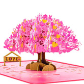 Pop Up Anniversary Card, 3D Love Tree Hearts Valentines Day Card For Her, Wife, Husband, Him, Couple,Romantic Gift For Wedding, Birthday, Mothers Day