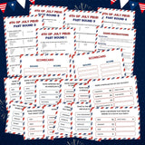 4Th Of July Friendly Feud Game With 2 Answer Buzzers, Independence Day Feud Cards For Family Game Night Fun Trivia Quiz For Party Office Class Groups Team Building (Red White Blue, Patriotic)