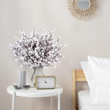 6 Pcs Babys Breath Artificial Flowers Gypsophila Bouquets Bulk Real Touch Fake Silk Flowers For Home Wedding Diy Floral Arrangement Kitchen Table Centerpiece Festival Decoration (White)