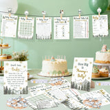 424Pcs Winter Baby Shower Game Set-8 Games Baby It'S Cold Outside Winter Wonderland Snowflake Decorations, Includes Bingo Word Scramble Fun & Easy To Play How Big Is Mommy'S Belly, Don'T Say The Word
