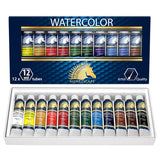 Watercolor Paint Set - 12 X 12Ml Tubes - Lightfast - Highly Pigmented - Vibrant Colors - Fade Proof - Painting Kit For Adults & Hobby Painters - Professional Watercolors Art Supplies