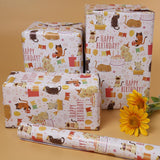 Cat Wrapping Paper 17 Inch X 10 Ft Mini Roll For Girls And Boys, Cool Cute Cats Design Kids Happy Birthday Wrapping Paper Roll Kitten Gift Wrap Paper, Suitable For Birthdays, Parties, Baby Showers