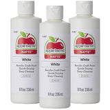 Apple Barrel Acrylic Paint in Assorted Colors, White (Pack of 3) 8 oz, 20403EA- (Pack of 3)