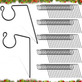 Metal Christmas Light Gutter Hooks Christmas Light Hanger Hooks For Gutters Stainless Steel Xmas Outdoor Clips For Kitchen Bathroom Work Shop Garden(Black,100 Pieces)