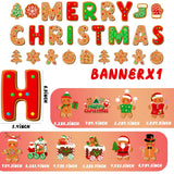 Gingerbread Christmas Decorations - Includes Banner, Hanging Decorations & Garland