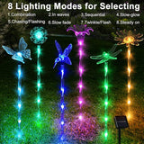 6 Pack Acrylic Solar Garden Lights 8 Modes Waterproof Outdoor Pathway Yard Patio Decor