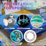 Epoxy Resin Pigment, 27 Bottles Transparent Liquid Dye High Concentration Resin Colorant For Crafts Art Coloring, Painting, Jewelry Diy Making, Each 10Ml
