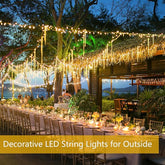 144FT Solar Fairy Lights Outdoor 2 Pack 400 LED Warm White String Lights Waterproof Copper Wire with 8 Modes for Garden Tree Patio Party Christmas Decor