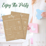 Baby Shower Game Cards - Set Of 30 Predictions & Advice - Double Sided Print - 5X7 Inches - Unisex - No Batteries Required - Manual Operation - 30 Game Cards Included