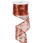 Red Glitter Ribbon Wire Mesh Ribbons With Sparkle Red Christmas Ribbons 2.5 Inch Metallic Wired Ribbon For Christmas Tree Decoration, Garland, Wreath Bow Making (25 Yards)