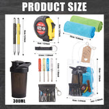 6 Sets Adults Sprinkle Gifts 54 Pcs With Multi-Tool Kit For Men Includes Bottle Opener, Pen, Precise Tape Measure With Cleaning Cloth, Ideal For Adult Party Game Prizes (Mixed Colors)