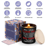 Anniversary Wedding, Birthday Gifts For Her Him - Love Romantic Gifts For Wife, Girlfriend, Boyfriend, Husband, Couples - Lavender & Vanilla Scented Candle