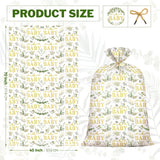 2Pcs Extra Large Baby Shower Plastic Gift Bag 70"X 40"Jumbo Present Bag Eucalyptus Leaves Birthday Large Gift Wrapping Bags Oversized Oh Baby Sage Green Gender Reveal Birthday Party Favors