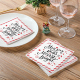 200 Pieces Christmas Disposable Paper Napkins Christmas Napkins Paper Disposable Napkins For Christmas Party Paper Napkins Decorative Paper Napkin For Party Dinner Lunch Holidays