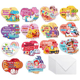 28 Pack Valentine'S Day Candy Heart Cards,14 Assorted Designs Heart Sports Games Valentines Day Greeting Cards With 28 Envelops For Kids School Valentines Gifts Cards School Classroom Exchange