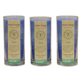 Aloha Bay Premium Scented Hand Made Chakra Energy Jar Candle 3-Pack | 11 oz Long Burn 60 Hours | Positive Energy Visuddha | Yoga, Prayer & Meditation | Moroccan Rose & Chamomile Essential Oils