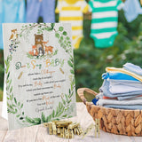 Don'T Say Baby Clothespin Game Sign (8×11??Woodland Animal Baby Shower Game Decoration Set?1 Sign + 50 Mini Clothespins)?Gender Neutral Boy Girl Baby Shower