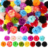 150 Pcs Artificial Fake Flower Heads Mini Fake Silk Carnations Head 2 Inch Small Faux Carnation Flowers For Diy Crafts Wedding Party Home Baby Shower Marriage Car Halloween Decoration (Fresh Colors)