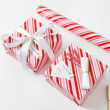 Gift Wrapping Paper Roll, 17 Inch X 32.8 Feet, Red Pink White Stripe For Birthday, Baby Shower, Valentine'S Day, Anniversary, Wedding, Christmas