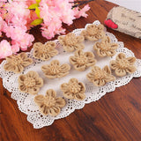 DECORA 12 Pieces Handmade Burlap Flowers for Wedding Decoration, Craft Making and Other DIY Stuff Making