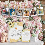 Sunflower Bee How Old Were The Bride And Groom Game, Guessing The Age Photo, Bridal Shower Wedding Shower Game (1 Sign And 30 Cards)-Bng11
