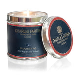 Luxury Scented Candle – Tin, Hand-Poured, Long Lasting, Clean Burning, 300G / 10.5Oz, Burns For Up To 40 Hours, Made In England – Wild Fig & Green Accords – Redolent Fig