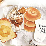Retro Style Postcards,Bread And Coffee Shape Vintage Old Heteroideus Travel Greeting Cards,Set Of 15 Different Designs,Perfect For Wedding Party Guest Book