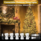 66FT 200 LED Connectable String Lights Warm White Plug In Fairy Lights with Timer 13 Lighting Modes Waterproof Clear Wire for Indoor Outdoor Christmas Tree Bedroom Decor