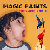 Black To Yellow Magic Paint Color Changing By Body Heat Thermochromic Fabric Paint Temperature Reactive For Diy Color Changing T-Shirts Shoes Arts Crafts Science Experiments