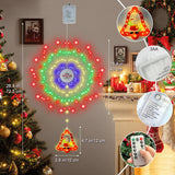 Christmas Window Decorations Lights With Bell 192 Led Firework Lights 8 Modes Battery Operated Christmas Light With Remo