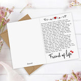 Best Friend Card - Thank You For Being In My Life - Friend For Life - Card For Special Friends - Recycled Cards For Best Friends - Bestie Cards, 5 X 7 Inches