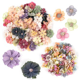 , 120 Pack Faux Flowers Heads Artificial Silk Peony Daisy Flower Head Small Fabric Multicolor Mini For Diy Craft Wedding Home Party Wreath Decoration (2 Styles)
