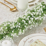 2Pcs 5.9 Ft Babys Breath Garland, 162 Branches White Artificial Baby Breath Flower Vines, Faux Garland Gypsophila Hanging Flower Vines For Wedding Arch Party Table Home Wall Decor