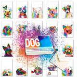20 Greeting Cards, Rainbow Dog Thank You Cards With Envelopes Watercolor Painted Dogs Thank You Cards Bulk Note Cards Stationery Box Set For All Occasions Birthday Thank You Wedding.