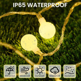 Globe String Lights, 40Led 13Ft String Lights Battery Powered, Waterproof Outdoor Indoor String Lights For Bedroom, Stri