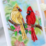 Cardinal Couple Quilling Card, Anniversary Card For Wife, Husband, Parents, Birthday, Thinking Of You Card, Mothers Day, Valentines Day Card For Her, Him, 1St 25Th 50Th Anniversary Card