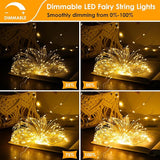 3 Pack Battery Operated Fairy Lights 33FT 100 LED Warm White String Lights with Remote Timer 8 Modes Dimmable Waterproof for Indoor Outdoor Decor
