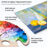 Oil Paint Set – 24 Multicolor Tubes (0.4 Fluid Ounces Each), Vibrant Oil-Based Paints For Canvas & Art Projects