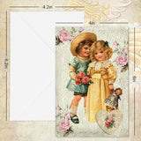 32 Pack Vintage Valentine'S Day Greeting Cards Bulk Retro Note Cards With Envelopes Stickers Boys Girls Pattern Blank Cards For Wedding Birthday Baby Shower