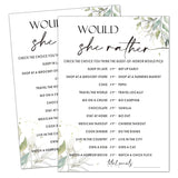 Minimalist Bridal Shower Games, Would She Rather, Engagement Party Games, Wedding Shower For 25 Guests,Wedding Advice Cards, Bridal Shower Decorations-A02